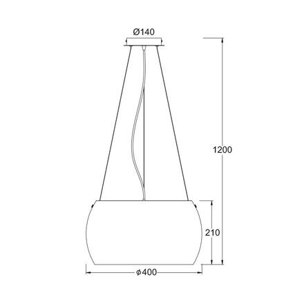 ACA Lighting Style závěsné svítidlo CX1009P40CL