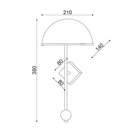 ACA Lighting Decor nástěnné svítidlo DCR171181W