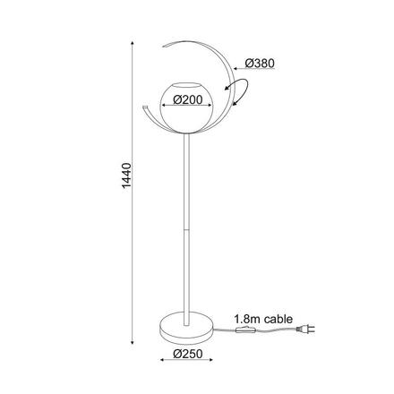 ACA Lighting Decor stojanové svítidlo DCR17501F