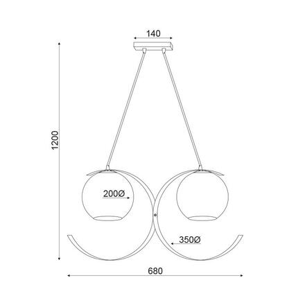 ACA Lighting Decor závěsné svítidlo DCR17502P