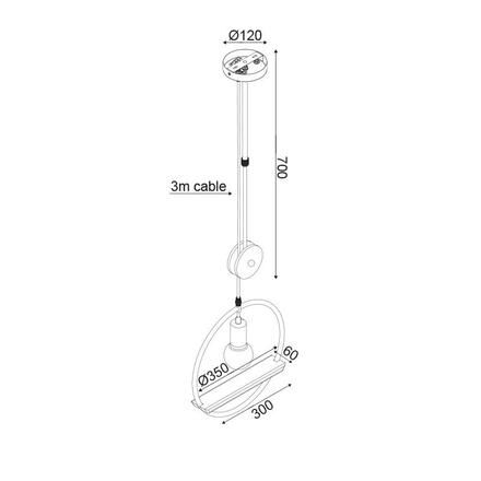 ACA Lighting Decor závěsné svítidlo DCR1760145P