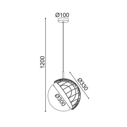 ACA Lighting Decor závěsné svítidlo DCR921P33