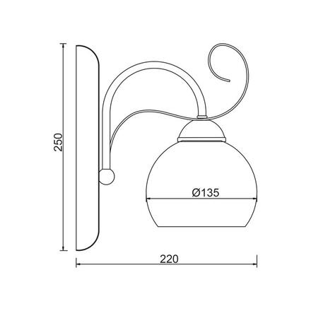 ACA Lighting Elegant nástěnné svítidlo DL11691W