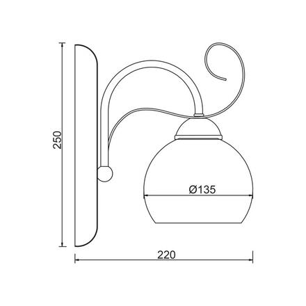 ACA Lighting Elegant nástěnné svítidlo DL11691W