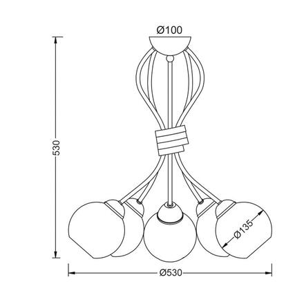 ACA Lighting Elegant závěsné svítidlo DL11695C