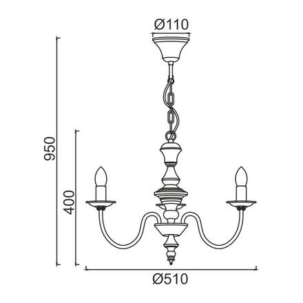 ACA Lighting Elegant závěsné svítidlo DL9313PAG