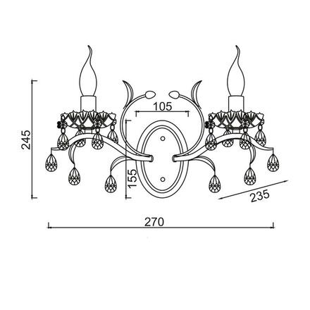 ACA Lighting Elegant nástěnné svítidlo DL9342WWG