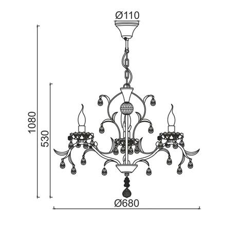 ACA Lighting Elegant závěsné svítidlo DL9343PWG