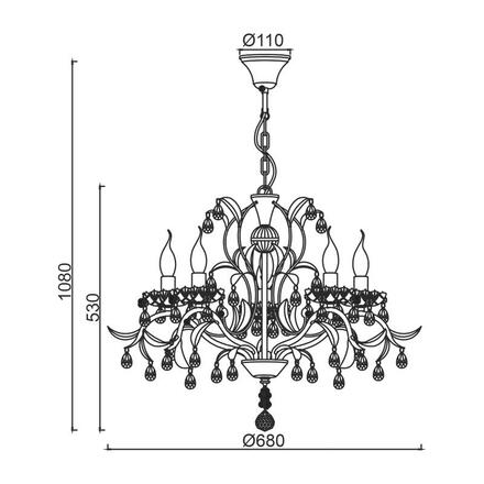 ACA Lighting Elegant závěsné svítidlo DL9345PWG