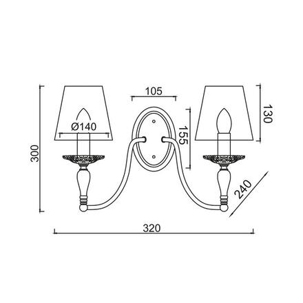 ACA Lighting Textile nástěnné svítidlo DL9502WWB