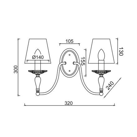 ACA Lighting Textile nástěnné svítidlo DL9502WWB