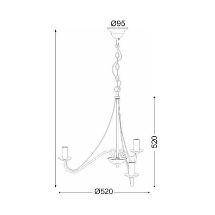 ACA Lighting Elegant závěsné svítidlo DLA0013