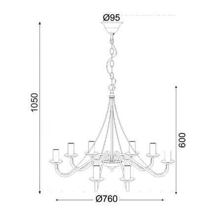 ACA Lighting Elegant závěsné svítidlo DLA0018