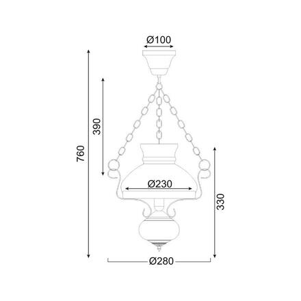 ACA Lighting Elegant závěsné svítidlo DLA0411