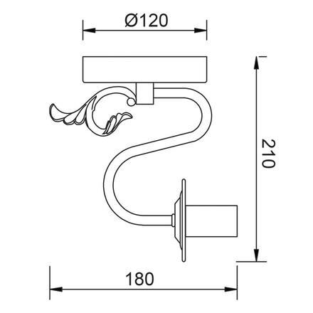 ACA Lighting Elegant nástěnné svítidlo DLA12001W