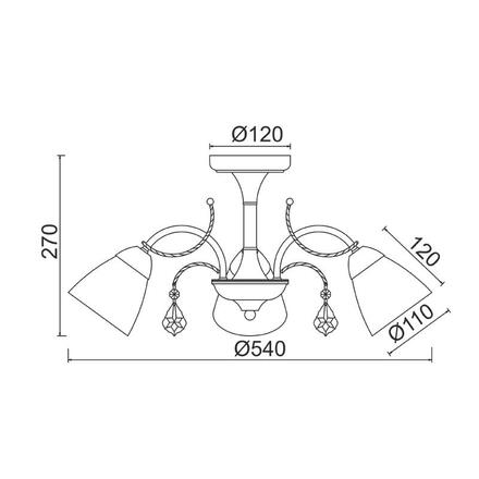 ACA Lighting Elegant závěsné svítidlo DLA12123