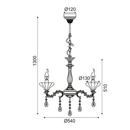 ACA Lighting Elegant závěsné svítidlo DLA12153P