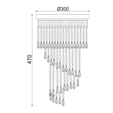 ACA Lighting Crystal stropní svítidlo DLA12225