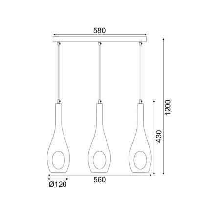 ACA Lighting Style závěsné svítidlo DLA5203