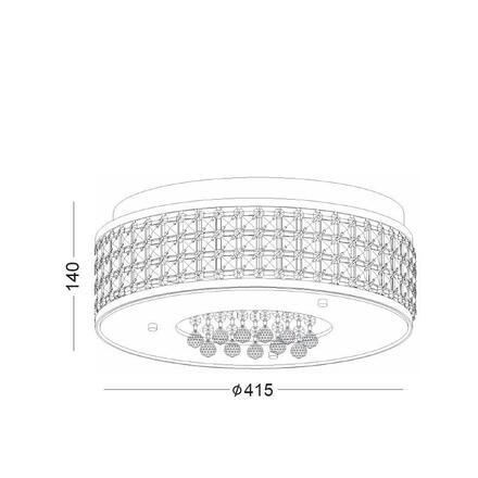 ACA Lighting Crystal stropní svítidlo DLA6195G