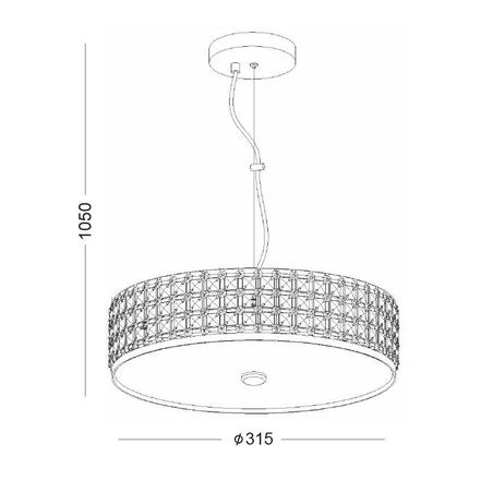 ACA Lighting Crystal závěsné svítidlo DLA619B2
