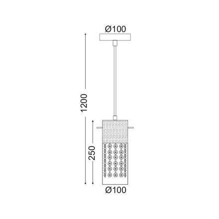ACA Lighting Crystal závěsné svítidlo DLA6831