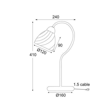 ACA Lighting Prim stolní svítidlo DLX7391TBR