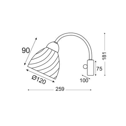 ACA Lighting Prim nástěnné svítidlo DLX7391W