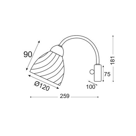 ACA Lighting Prim nástěnné svítidlo DLX7391W