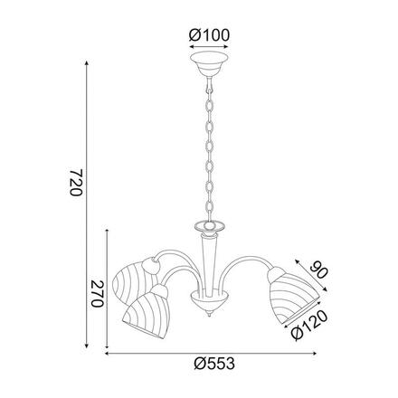 ACA Lighting Prim závěsné svítidlo DLX7393BR