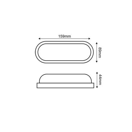 ACA Lighting LED plastové černé nástěnné svítidlo 230V AC IP65 10W 950lm 6000K 110d Ra80 DORA1060B