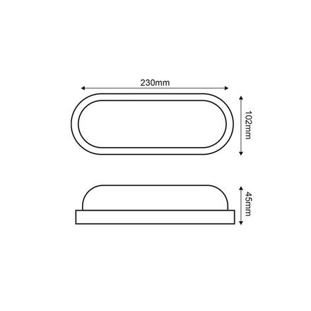 ACA Lighting LED plastové bílé nástěnné svítidlo 230V AC IP65 20W 1700lm 3000K 110d Ra80 DORA2030W