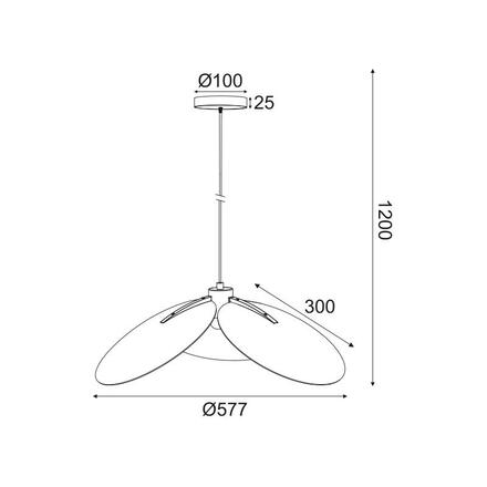 ACA Lighting závěsné svítidlo 1XE27 kouřové sklo+ černý kov D58XH120CM BLOSSOM EF21P158BS