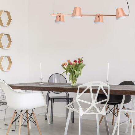 ACA Lighting závěsné svítidlo 4XE14 bronz kov 27X102XH120CM AYRAN EF27P4102CP