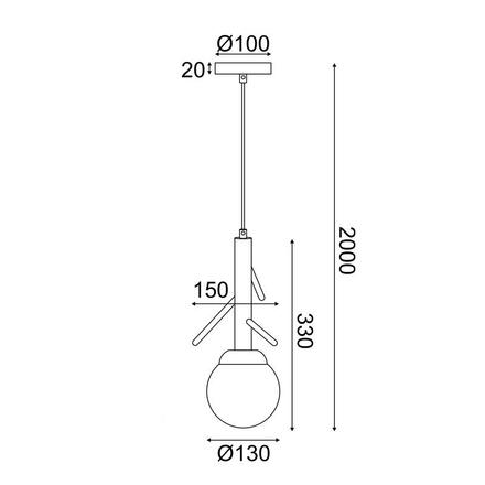 ACA Lighting závěsné svítidlo 1XE14 FLORESTA dřevo D15XH200CM EF93571P