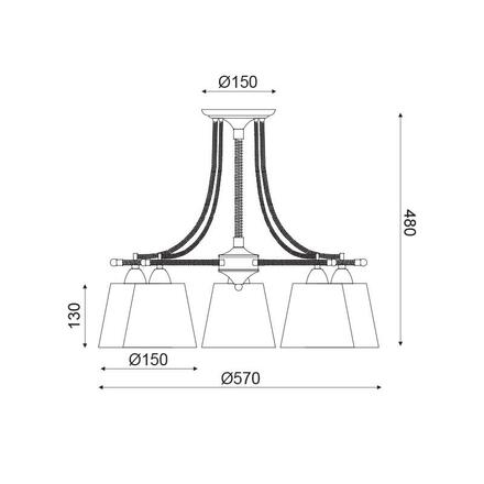 ACA Lighting Vintage závěsné svítidlo EG165075C