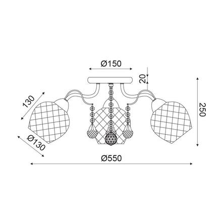 ACA Lighting Elegant stropní svítidlo EG165883C