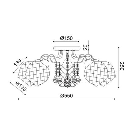 ACA Lighting Elegant stropní svítidlo EG165885C