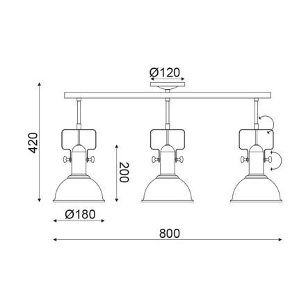 ACA Lighting Spot nástěnné a stropní svítidlo EG167073CB