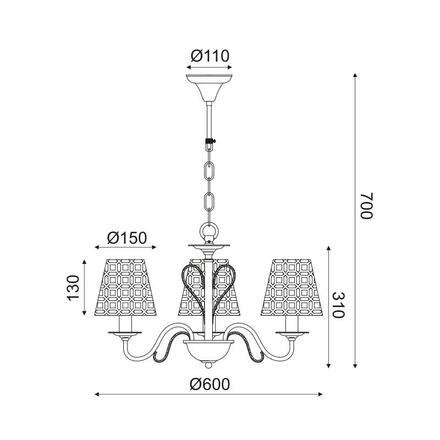 ACA Lighting Vintage závěsné svítidlo EG169753PBC
