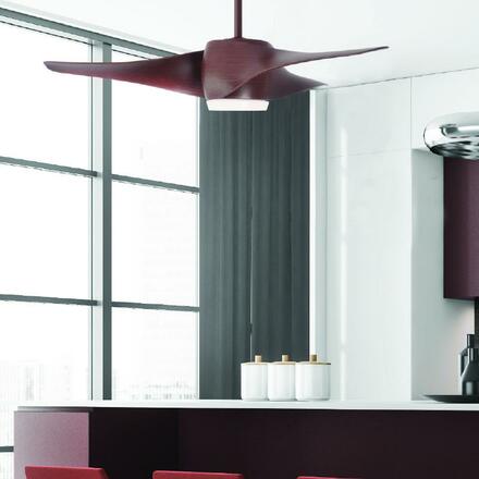 ACA Lighting stropní svítidlo s ventilátorem stmívatelné LED 132cm DC 40W hnědá s dálkovým ovládáním FANKVBR60G