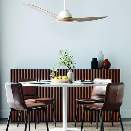 ACA Lighting stropní svítidlo s ventilátorem stmívatelné LED 132cm DC 40W bílá s dálkovým ovládáním FANKVWH20G