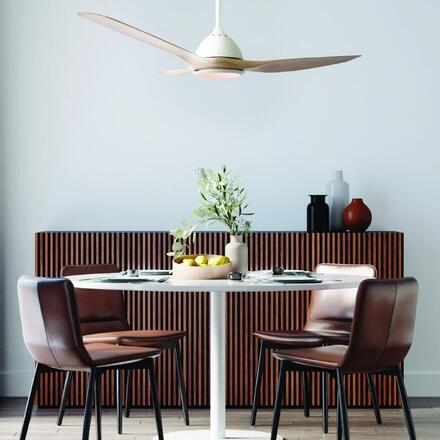 ACA Lighting stropní svítidlo s ventilátorem stmívatelné LED 132cm DC 40W bílá s dálkovým ovládáním FANKVWH20G