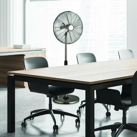 ACA Lighting stojanový ventilátor, kov, nikl, 45cm, AC 60W FANSMPS50