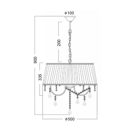 ACA Lighting Textile závěsné svítidlo FMD968303