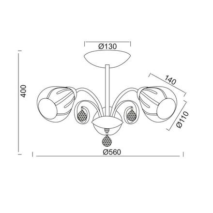 ACA Lighting Prim stropní svítidlo FMX51493