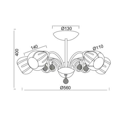 ACA Lighting Prim stropní svítidlo FMX51495