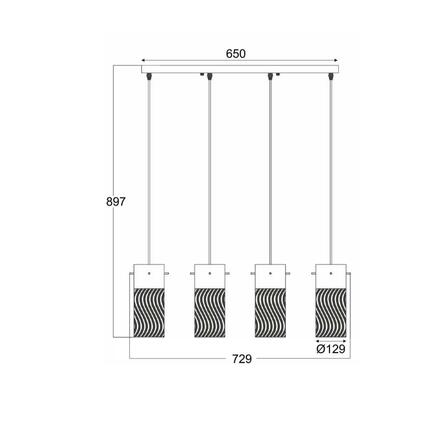 ACA Lighting Style závěsné svítidlo FW50504