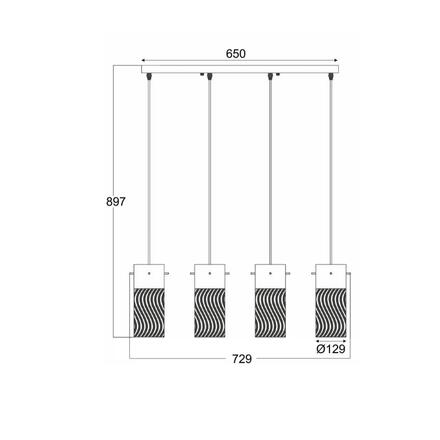 ACA Lighting Style závěsné svítidlo FW50504