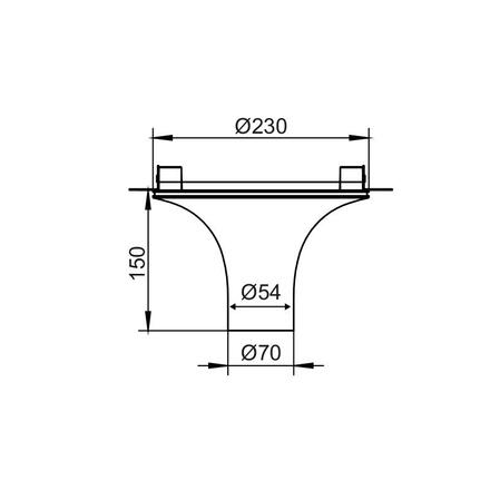 ACA Lighting bodové svítidlo stropní 1XGU10 sádrové bezrámečkové D23XH15CM AVA G1018S